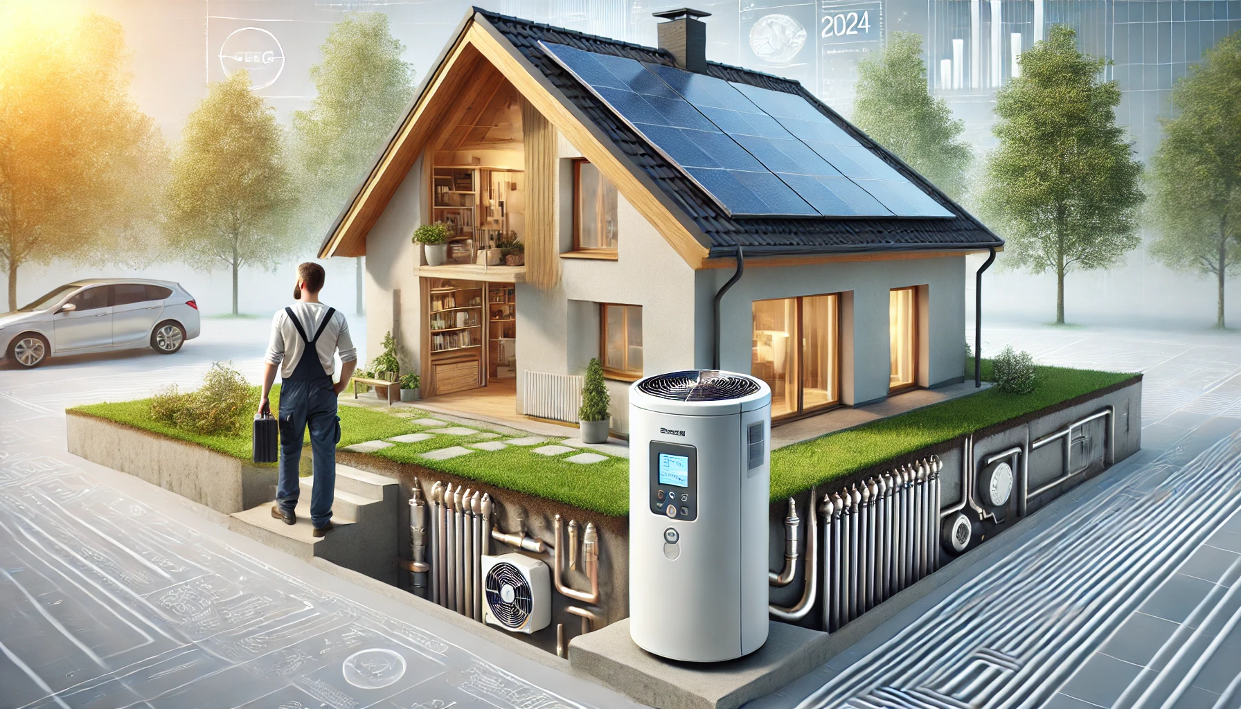 Einfamilienhaus mit W&auml;rmepumpe &ndash; umweltfreundliche Heizanlage nach GEG